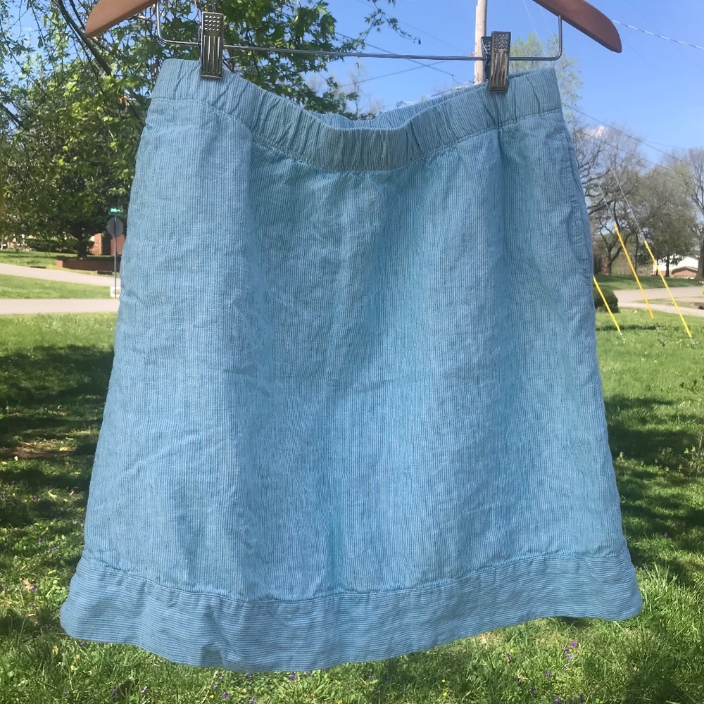 J Jill 100% Linen Skirt